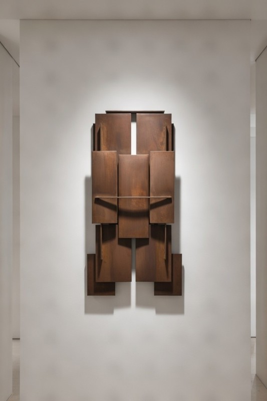 Lampara de pared corten