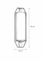 Lampara de pared tubo opal exterior