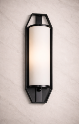 Lampara de pared tubo opal exterior