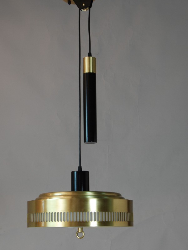 Lampara colgante satinado y negro