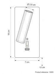 Lampara aplique lectura con USB