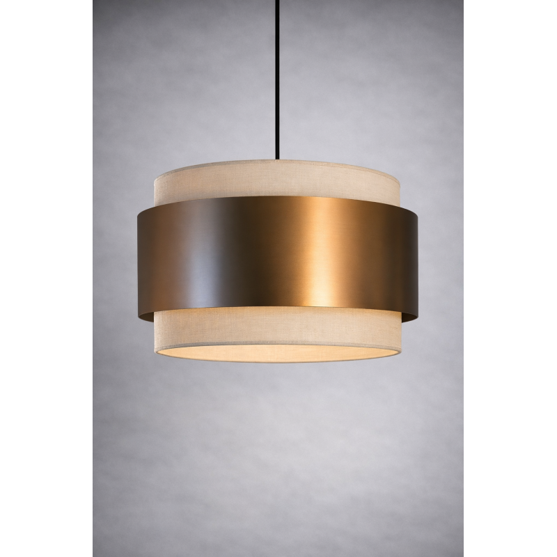 12716 Colgante metálico con pantalla Lino