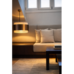 12716 Colgante metálico con pantalla Lino