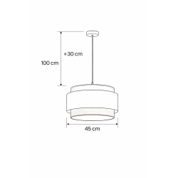 12716 Colgante metálico con pantalla Lino