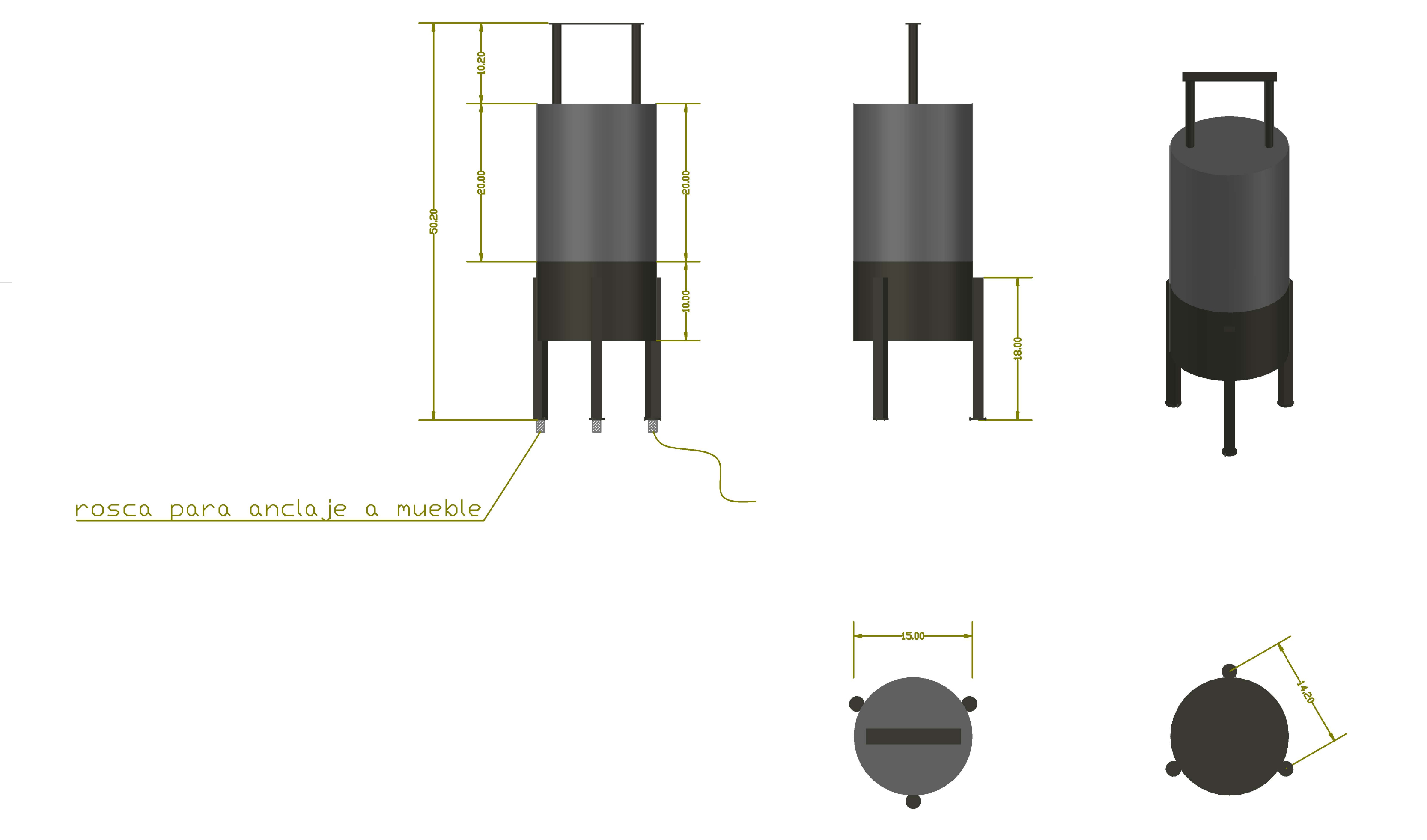 Plano industrial L08 colgante estructura
