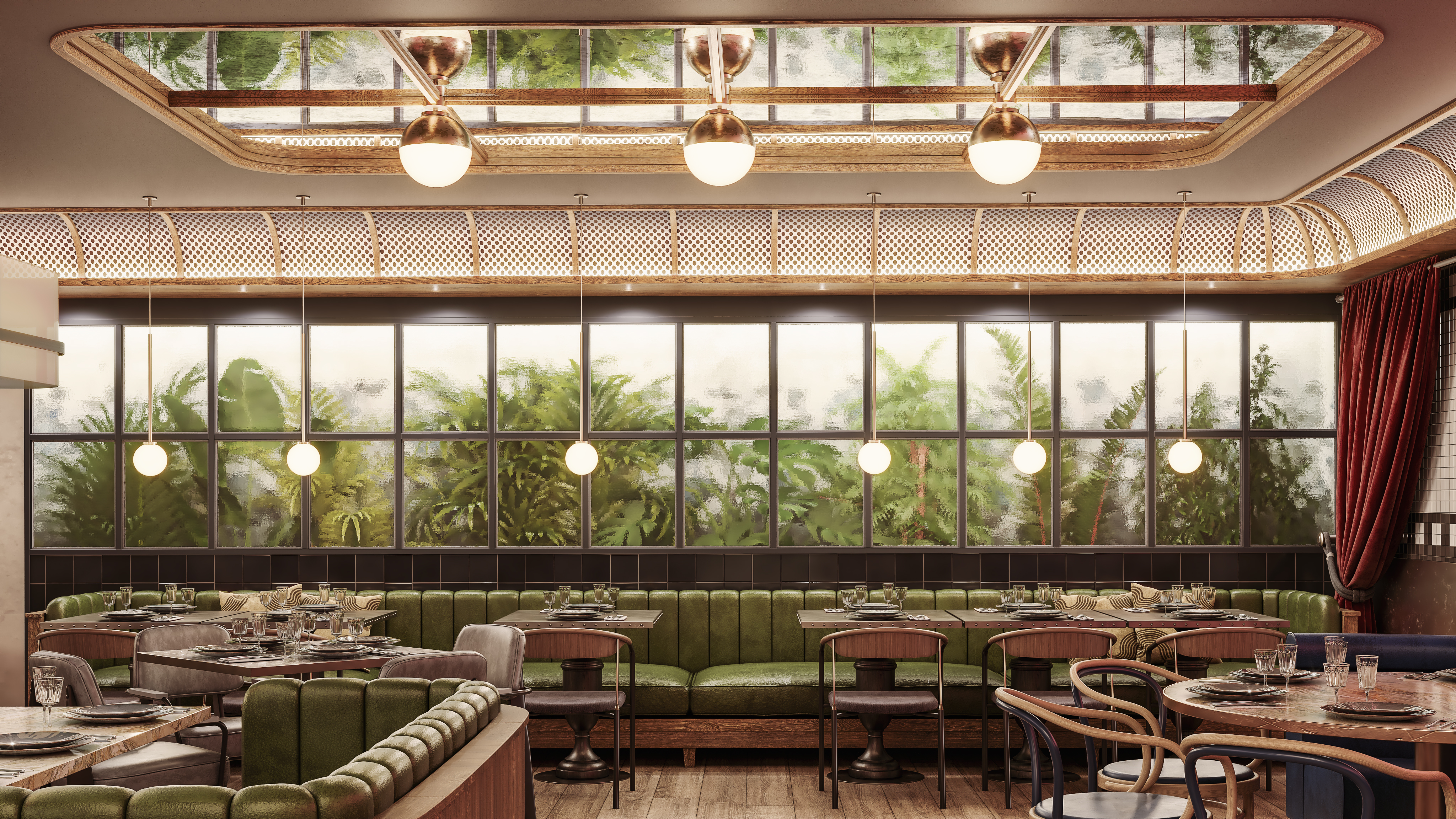 Render frontal Restaurante Oven Gran Vía